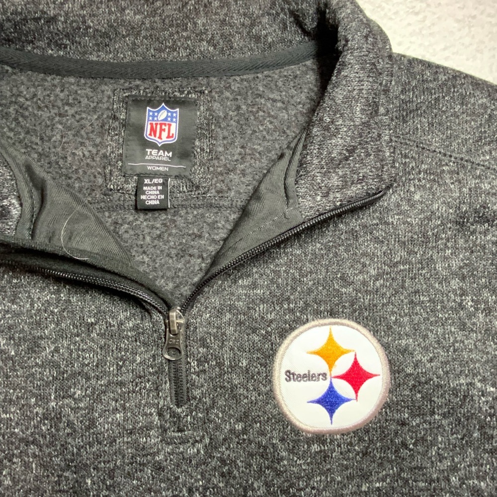 Steelers G-III Womens XL Sweater Fleece Quarter Zip Pullover